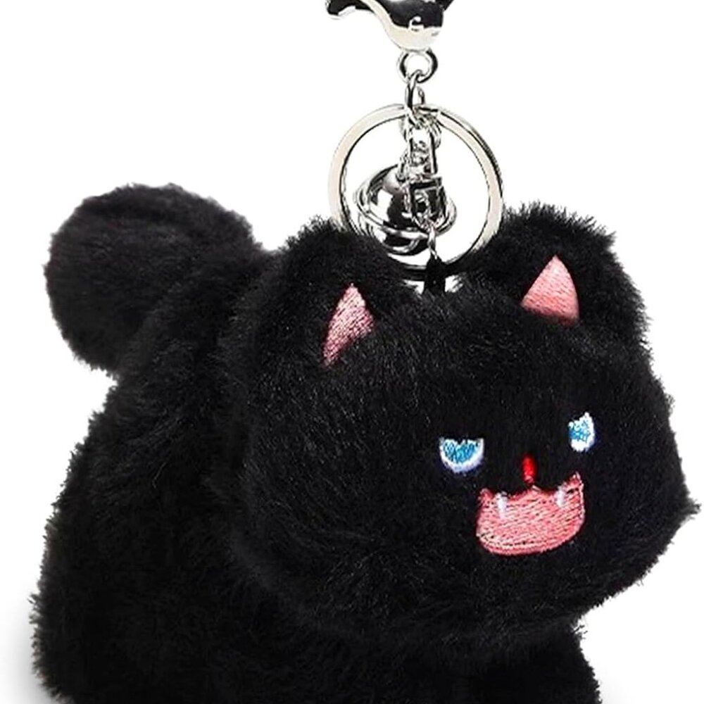 Cat Keychain Plush Black Cat Gifts Cute Keychains For Women Cat Lovers Gifts For